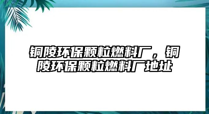 銅陵環(huán)保顆粒燃料廠，銅陵環(huán)保顆粒燃料廠地址