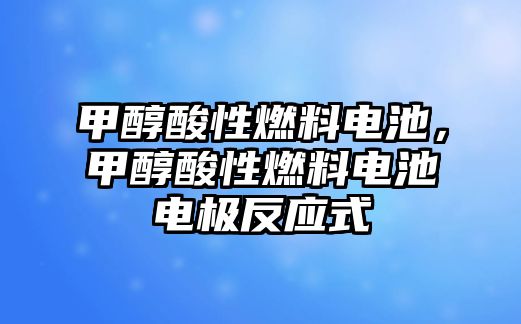 甲醇酸性燃料電池，甲醇酸性燃料電池電極反應式