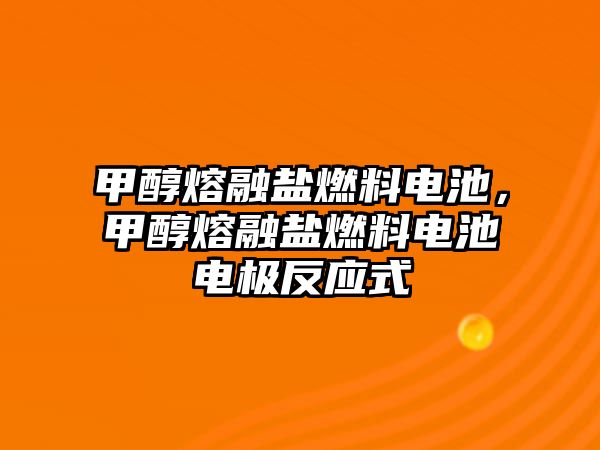 甲醇熔融鹽燃料電池，甲醇熔融鹽燃料電池電極反應(yīng)式