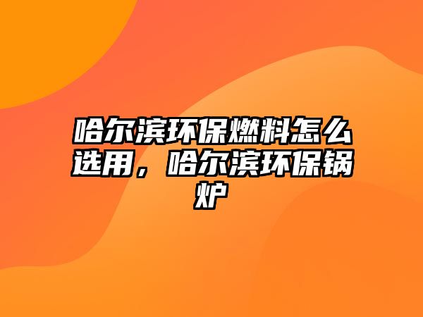 哈爾濱環(huán)保燃料怎么選用，哈爾濱環(huán)保鍋爐