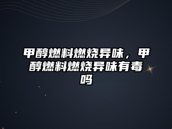 甲醇燃料燃燒異味，甲醇燃料燃燒異味有毒嗎