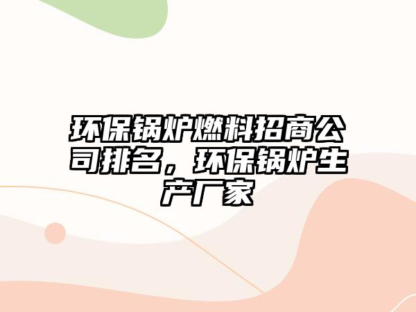 環(huán)保鍋爐燃料招商公司排名，環(huán)保鍋爐生產(chǎn)廠家