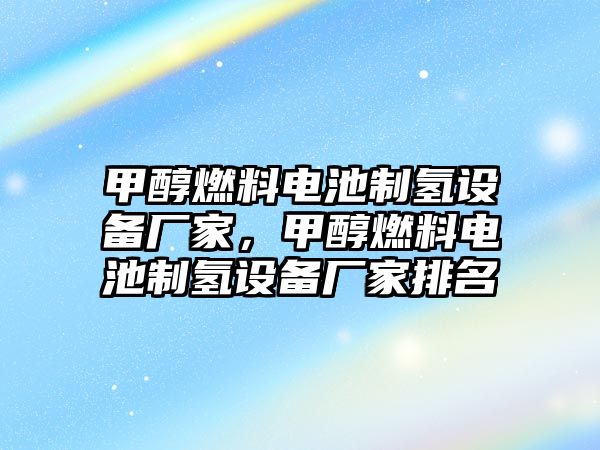 甲醇燃料電池制氫設(shè)備廠家，甲醇燃料電池制氫設(shè)備廠家排名