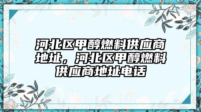 河北區(qū)甲醇燃料供應(yīng)商地址，河北區(qū)甲醇燃料供應(yīng)商地址電話