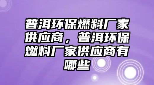 普洱環(huán)保燃料廠家供應(yīng)商，普洱環(huán)保燃料廠家供應(yīng)商有哪些