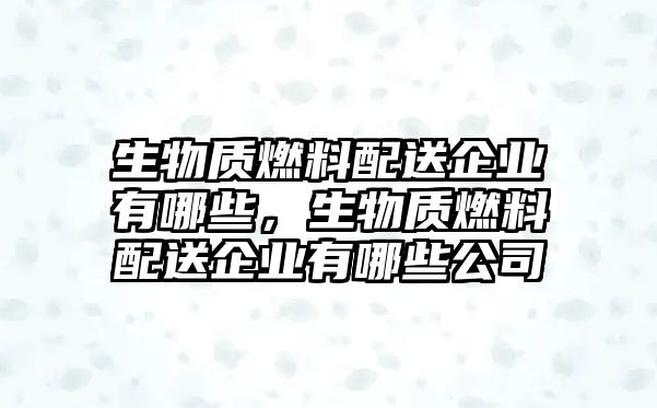 生物質(zhì)燃料配送企業(yè)有哪些，生物質(zhì)燃料配送企業(yè)有哪些公司