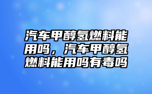 汽車甲醇?xì)淙剂夏苡脝?，汽車甲醇?xì)淙剂夏苡脝嵊卸締? class=