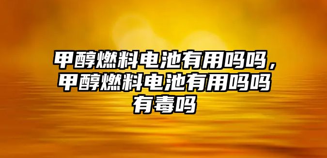 甲醇燃料電池有用嗎嗎，甲醇燃料電池有用嗎嗎有毒嗎