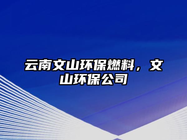 云南文山環(huán)保燃料，文山環(huán)保公司