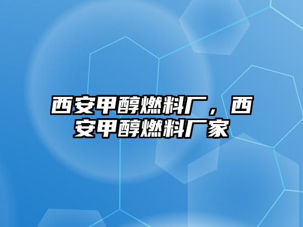 西安甲醇燃料廠，西安甲醇燃料廠家