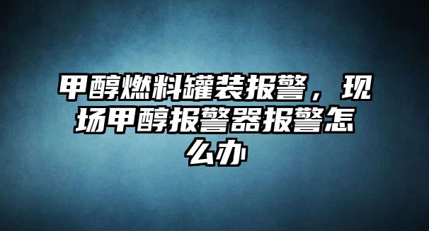 甲醇燃料罐裝報(bào)警，現(xiàn)場(chǎng)甲醇報(bào)警器報(bào)警怎么辦