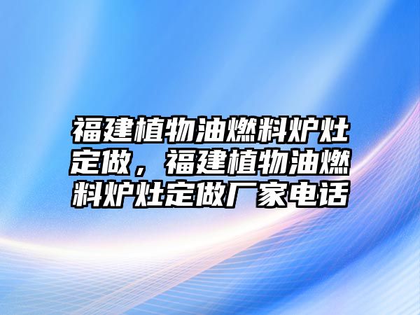 福建植物油燃料爐灶定做，福建植物油燃料爐灶定做廠家電話