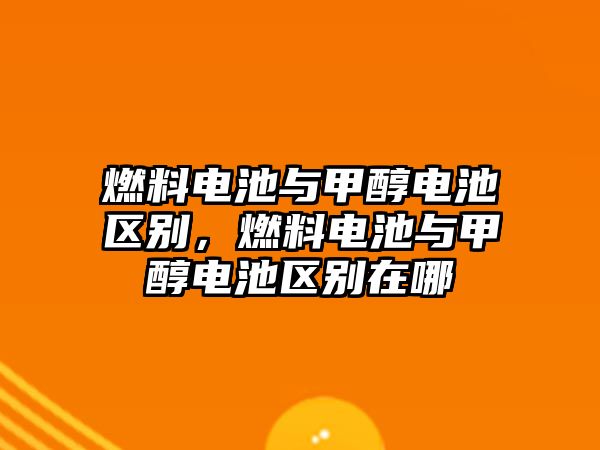 燃料電池與甲醇電池區(qū)別，燃料電池與甲醇電池區(qū)別在哪