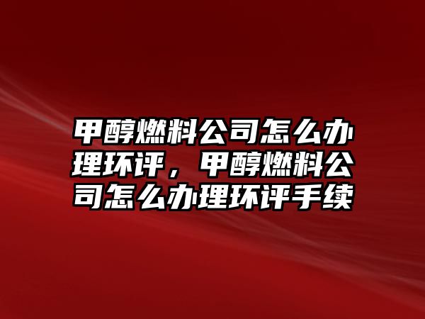 甲醇燃料公司怎么辦理環(huán)評，甲醇燃料公司怎么辦理環(huán)評手續(xù)