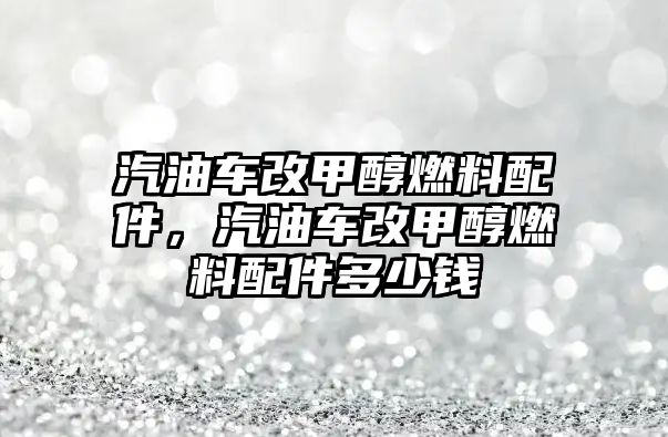 汽油車改甲醇燃料配件，汽油車改甲醇燃料配件多少錢