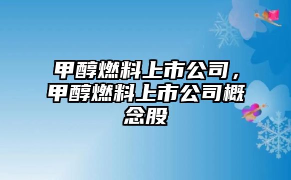 甲醇燃料上市公司，甲醇燃料上市公司概念股