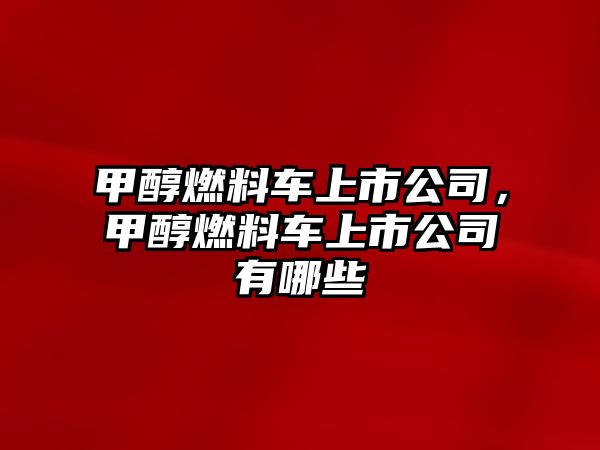 甲醇燃料車上市公司，甲醇燃料車上市公司有哪些