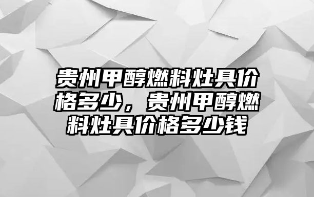 貴州甲醇燃料灶具價(jià)格多少，貴州甲醇燃料灶具價(jià)格多少錢