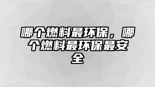 哪個(gè)燃料最環(huán)保，哪個(gè)燃料最環(huán)保最安全