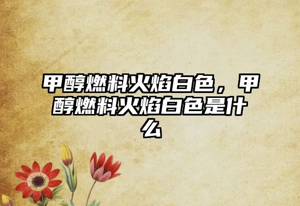 甲醇燃料火焰白色，甲醇燃料火焰白色是什么