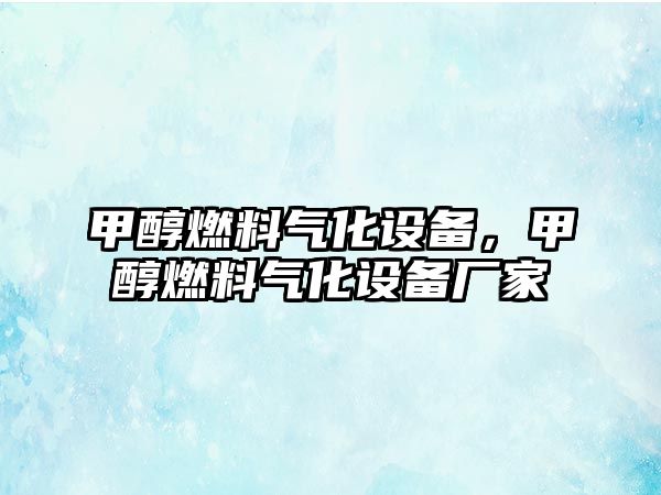 甲醇燃料氣化設備，甲醇燃料氣化設備廠家