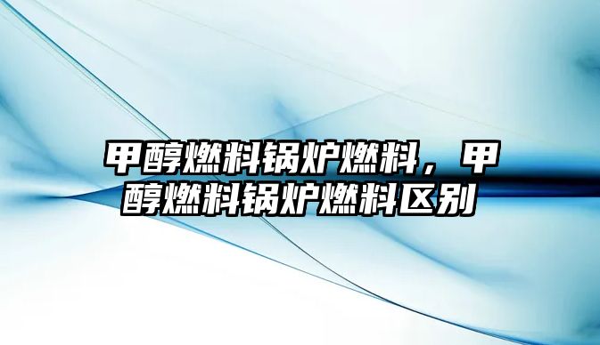 甲醇燃料鍋爐燃料，甲醇燃料鍋爐燃料區(qū)別