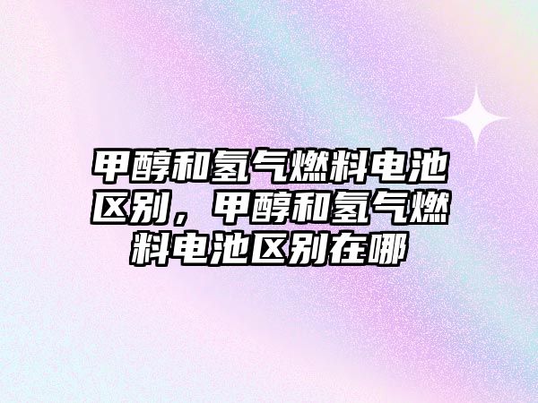 甲醇和氫氣燃料電池區(qū)別，甲醇和氫氣燃料電池區(qū)別在哪