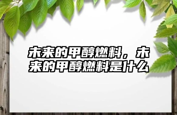 未來(lái)的甲醇燃料，未來(lái)的甲醇燃料是什么