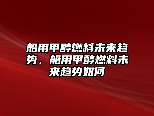 船用甲醇燃料未來趨勢，船用甲醇燃料未來趨勢如何