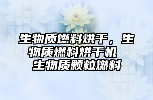 生物質燃料烘干，生物質燃料烘干機 生物質顆粒燃料