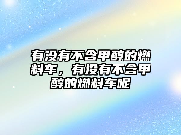 有沒有不含甲醇的燃料車，有沒有不含甲醇的燃料車呢