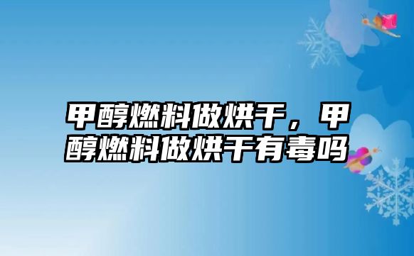 甲醇燃料做烘干，甲醇燃料做烘干有毒嗎