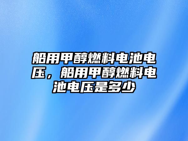 船用甲醇燃料電池電壓，船用甲醇燃料電池電壓是多少