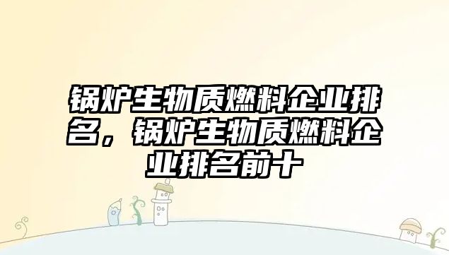 鍋爐生物質(zhì)燃料企業(yè)排名，鍋爐生物質(zhì)燃料企業(yè)排名前十