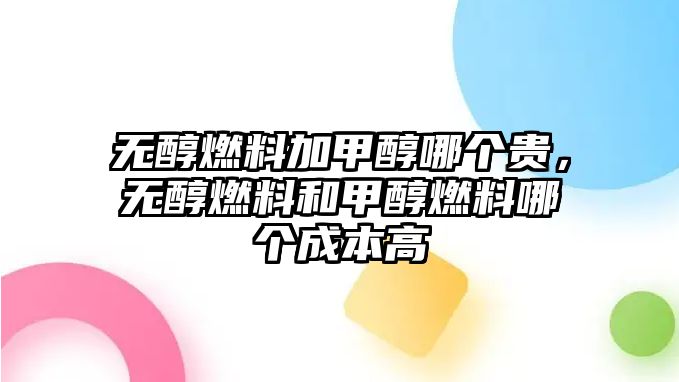 無醇燃料加甲醇哪個貴，無醇燃料和甲醇燃料哪個成本高