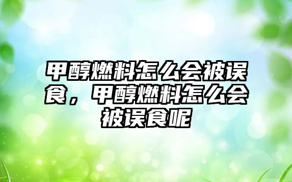 甲醇燃料怎么會被誤食，甲醇燃料怎么會被誤食呢