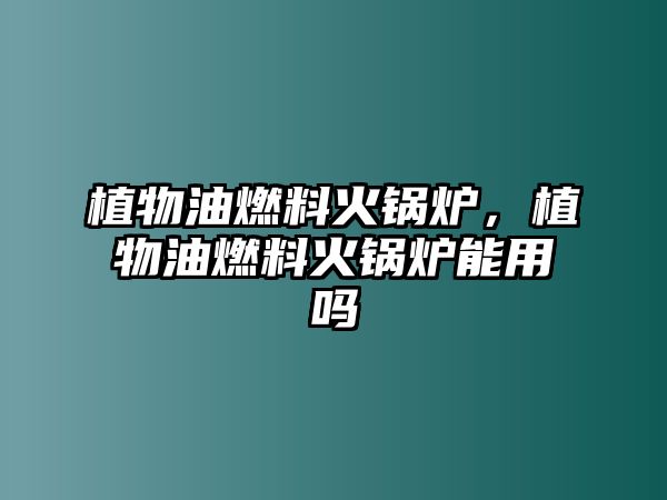 植物油燃料火鍋爐，植物油燃料火鍋爐能用嗎