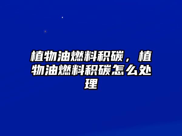 植物油燃料積碳，植物油燃料積碳怎么處理