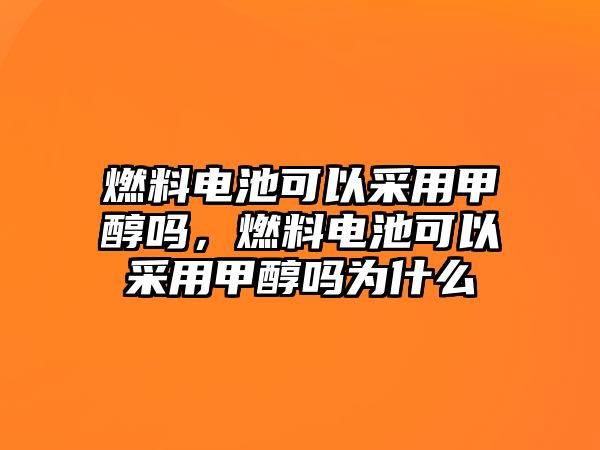 燃料電池可以采用甲醇嗎，燃料電池可以采用甲醇嗎為什么