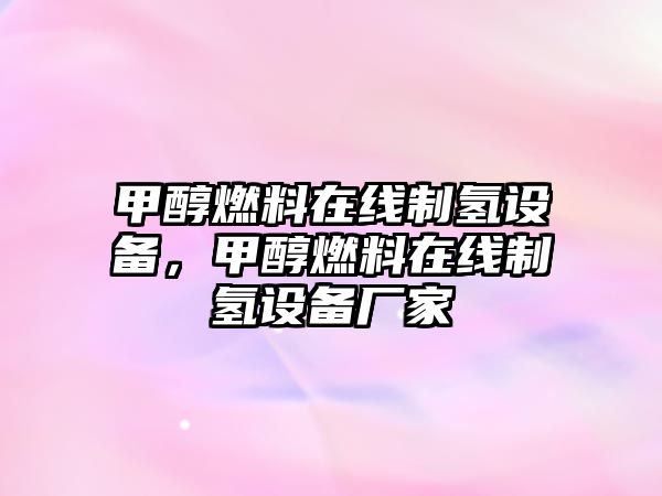 甲醇燃料在線制氫設備，甲醇燃料在線制氫設備廠家