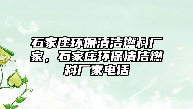 石家莊環(huán)保清潔燃料廠家，石家莊環(huán)保清潔燃料廠家電話