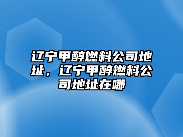 遼寧甲醇燃料公司地址，遼寧甲醇燃料公司地址在哪