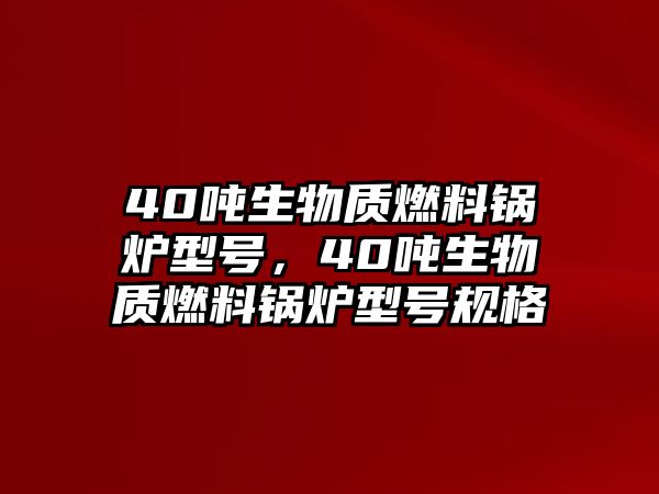 40噸生物質(zhì)燃料鍋爐型號，40噸生物質(zhì)燃料鍋爐型號規(guī)格