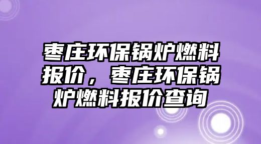 棗莊環(huán)保鍋爐燃料報價，棗莊環(huán)保鍋爐燃料報價查詢