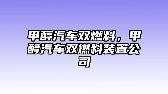 甲醇汽車(chē)雙燃料，甲醇汽車(chē)雙燃料裝置公司