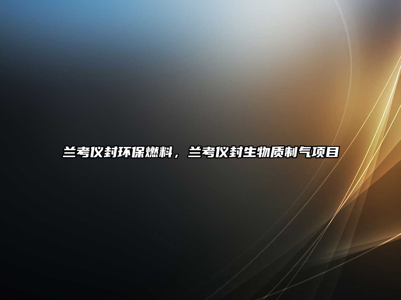 蘭考儀封環(huán)保燃料，蘭考儀封生物質(zhì)制氣項目
