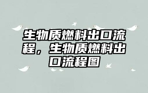 生物質燃料出口流程，生物質燃料出口流程圖