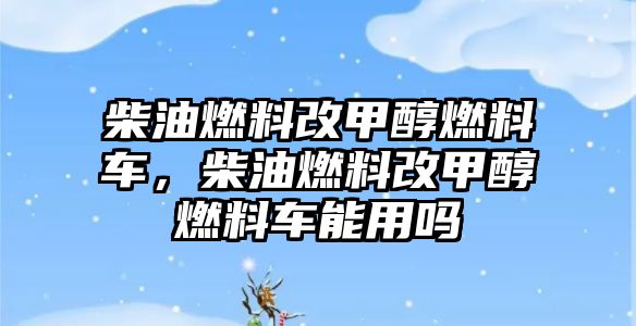 柴油燃料改甲醇燃料車，柴油燃料改甲醇燃料車能用嗎