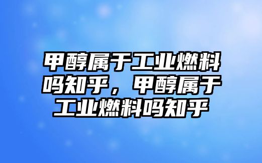 甲醇屬于工業(yè)燃料嗎知乎，甲醇屬于工業(yè)燃料嗎知乎