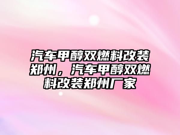 汽車甲醇雙燃料改裝鄭州，汽車甲醇雙燃料改裝鄭州廠家